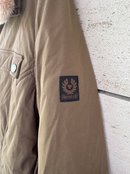 BELSTAFF. Khaki green quilted jacket with pockets. TM