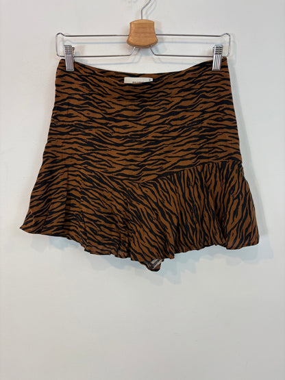 PULL&BEAR. Falda pantalón fluid animal print. T M