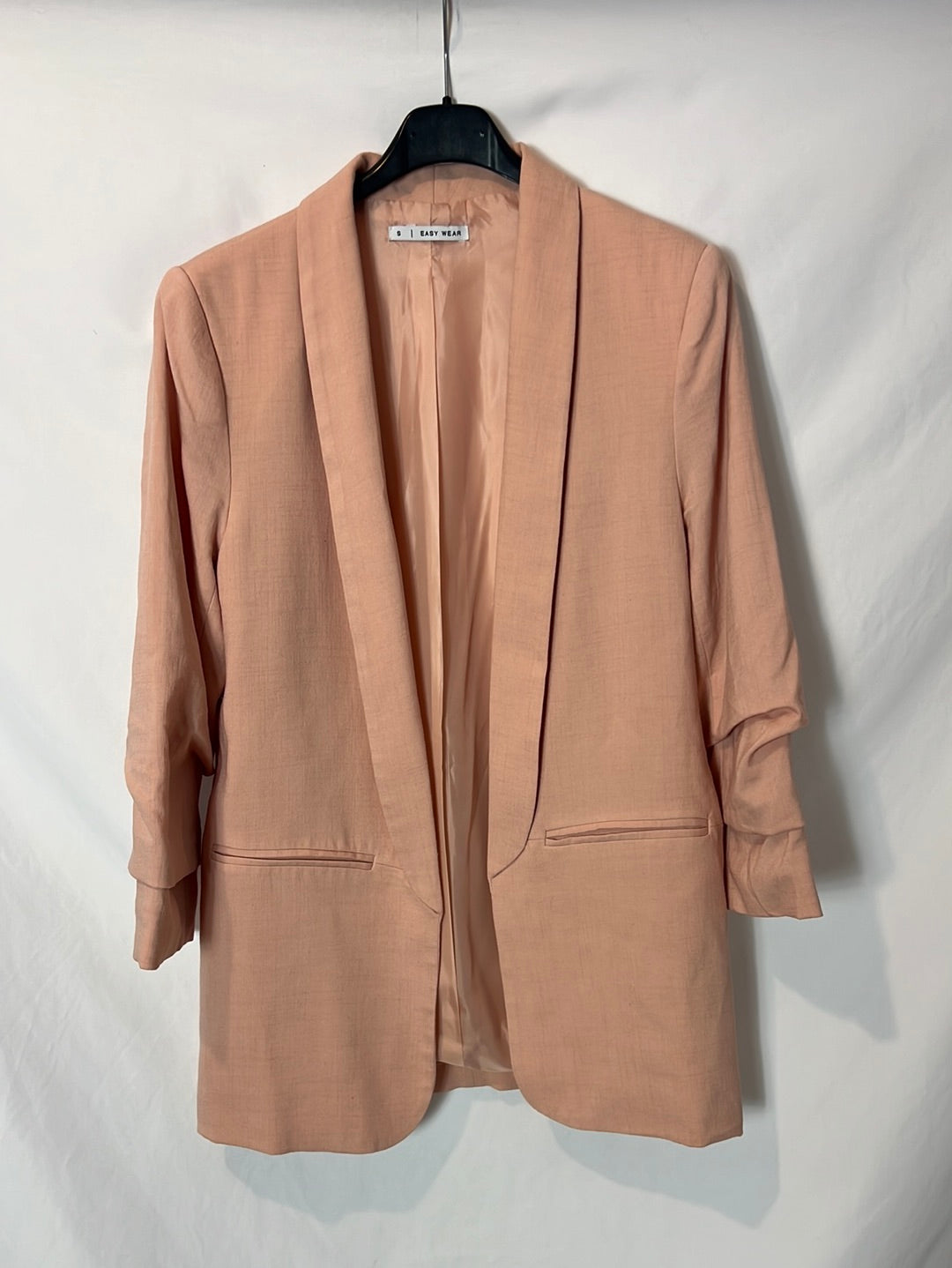 EASY WEAR. Blazer rosa claro  fluida. T S