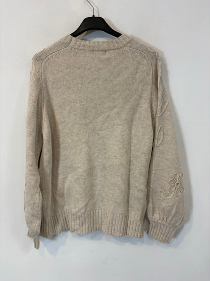 LLOYD´S. Jersey beige con lana relieves