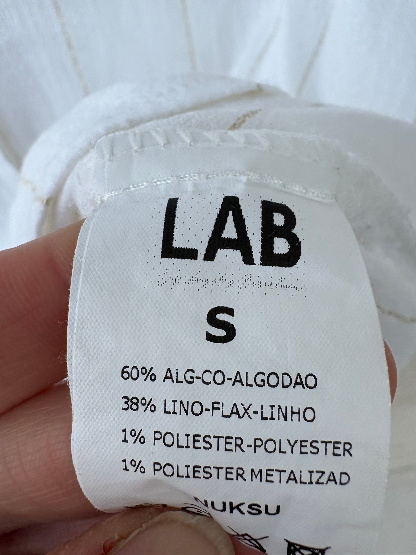 LAB . Camisa rayas lino y algodón