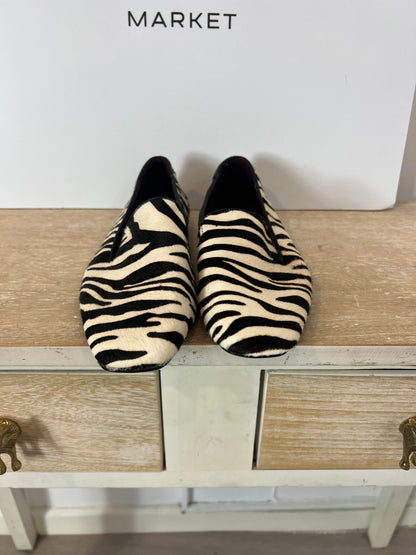 ZARA. Mocasines pelo cebra T.37