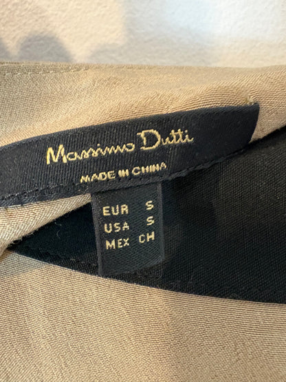 MASSIMO DUTTI. Falda midi fluida bicolor