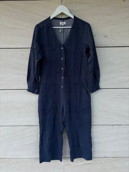 JOSEPHINE. Mono azul raya algodón