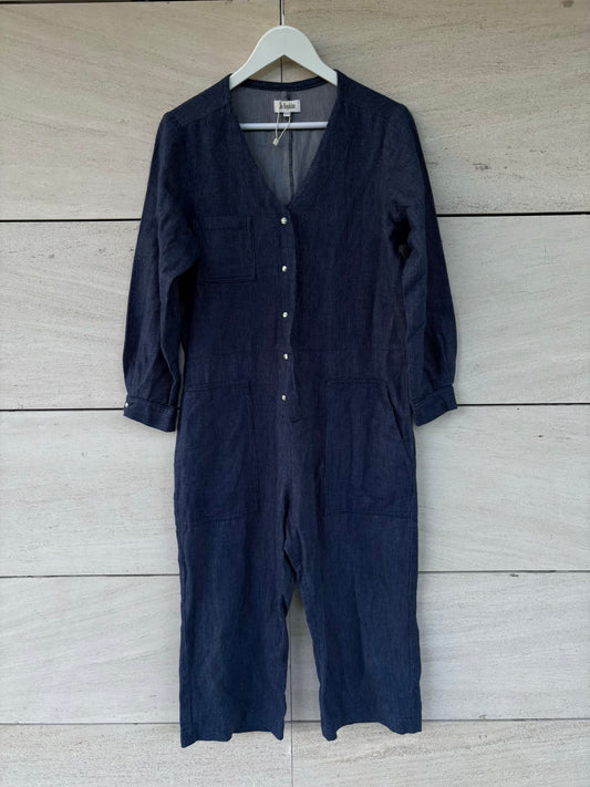JOSEPHINE. Mono azul raya algodón