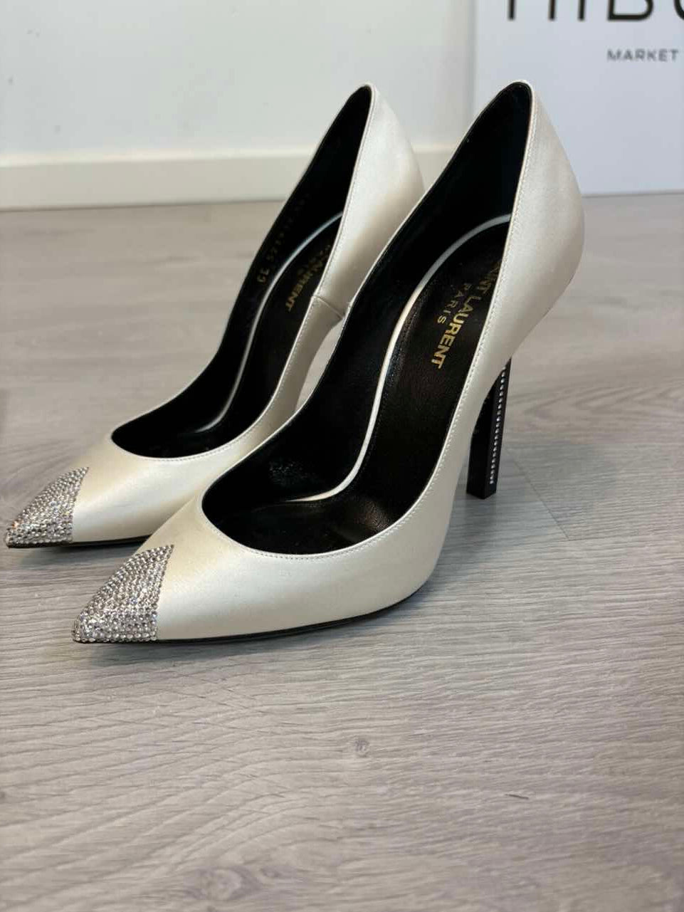 SAINT LAURENT. Tacones seda modelo Tower . T 38,5