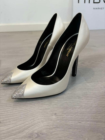 SAINT LAURENT. Tacones seda modelo Tower . T 38,5
