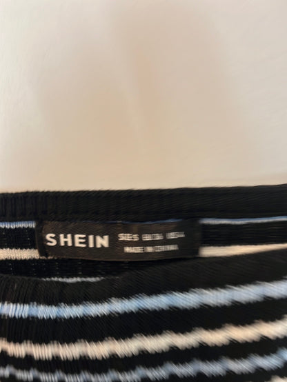 SHEIN. Ribbed Striped Crop Top. TS