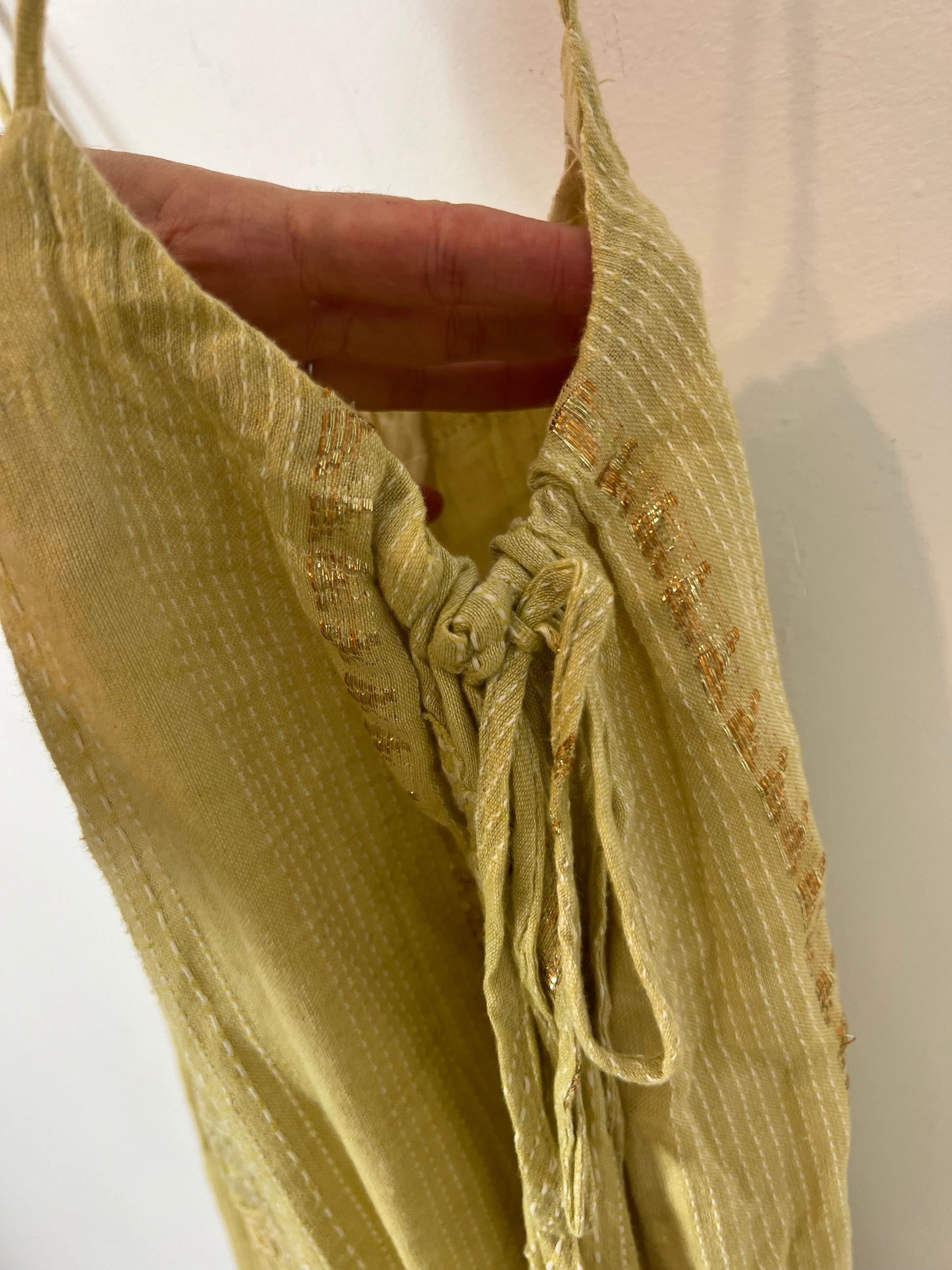 zara gold midi dress NWT Zara Midi Satin Effect Slip Dress Summer Mustard Yellow Gold Size M 2847/934