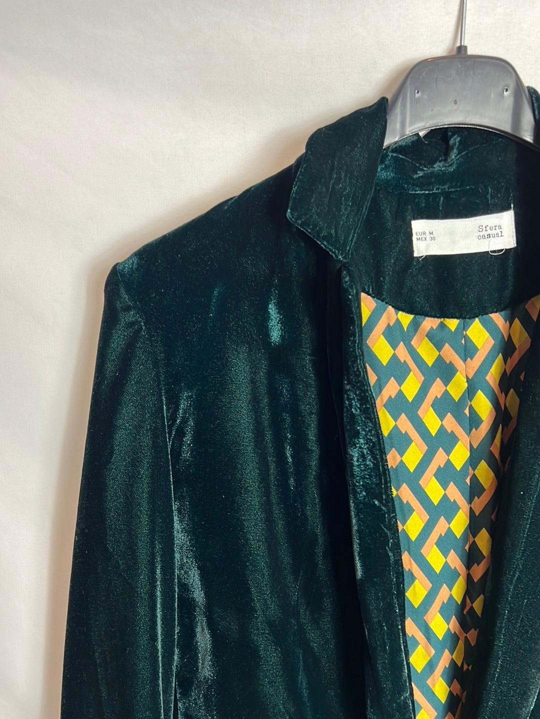 SFERA. Blazer verde terciopelo  T M