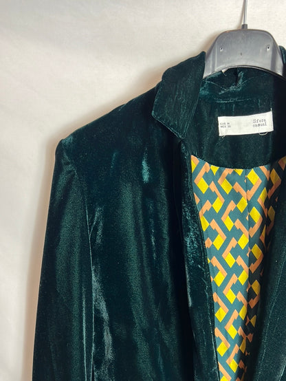 SFERA. Blazer verde terciopelo  T M