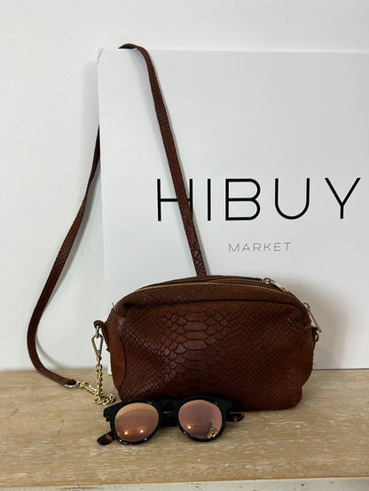 OTHER. Textured leather bag with long handle