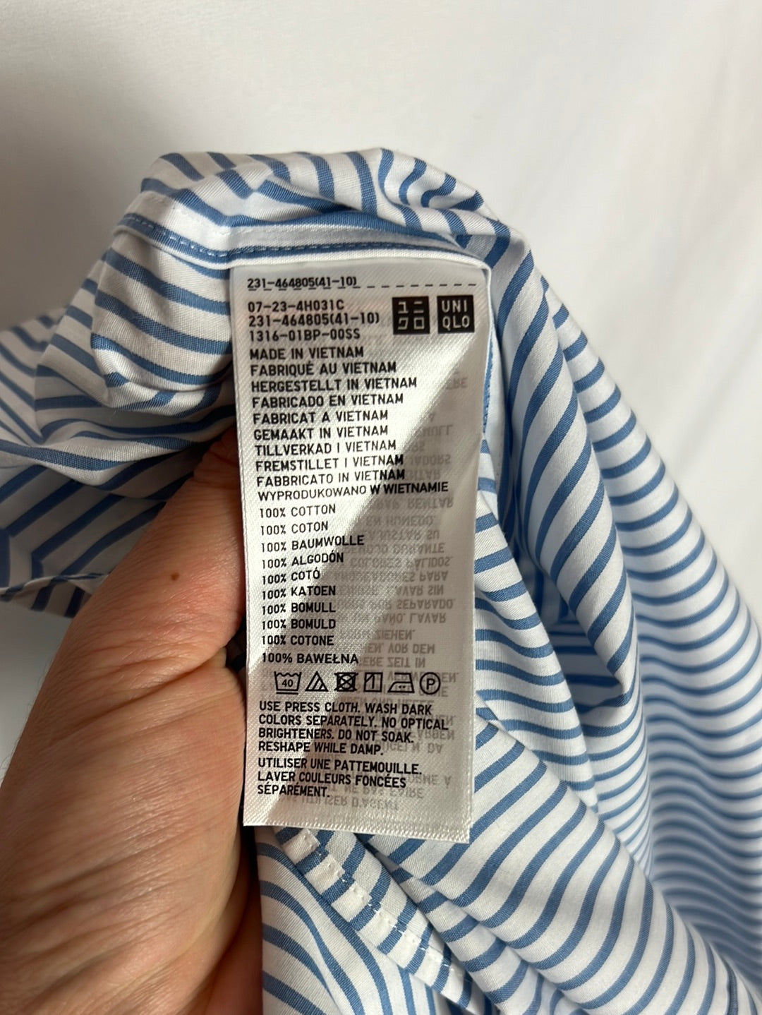 UNIQLO. Camisa oversized rayas T.xs