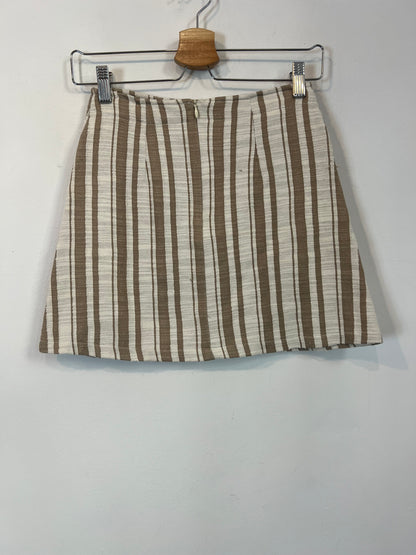 MANGO. Falda corta rayas T.xs