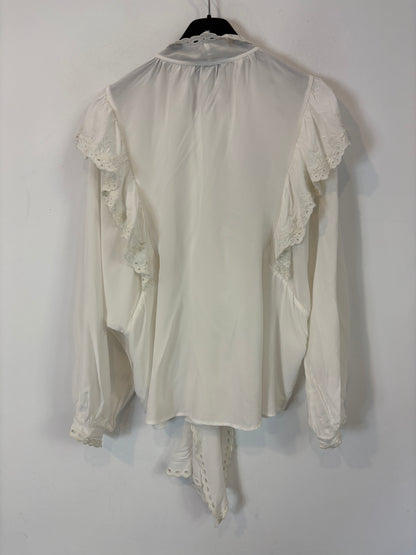 &amp; OTHER STORIES. Flowy white embroidered blouse. TS