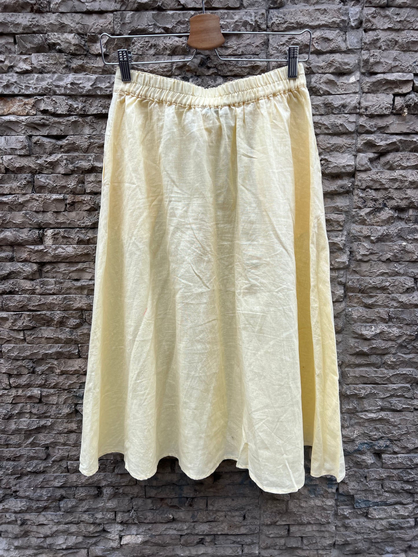 MERCULES. Conjunto lino top y falda midi. T S/M