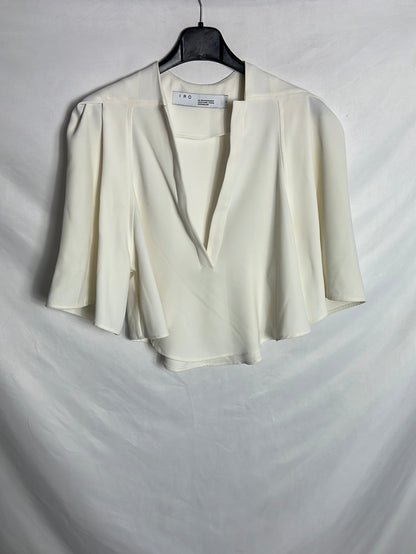 IRO. Blusa efecto capa color crudo. T 34