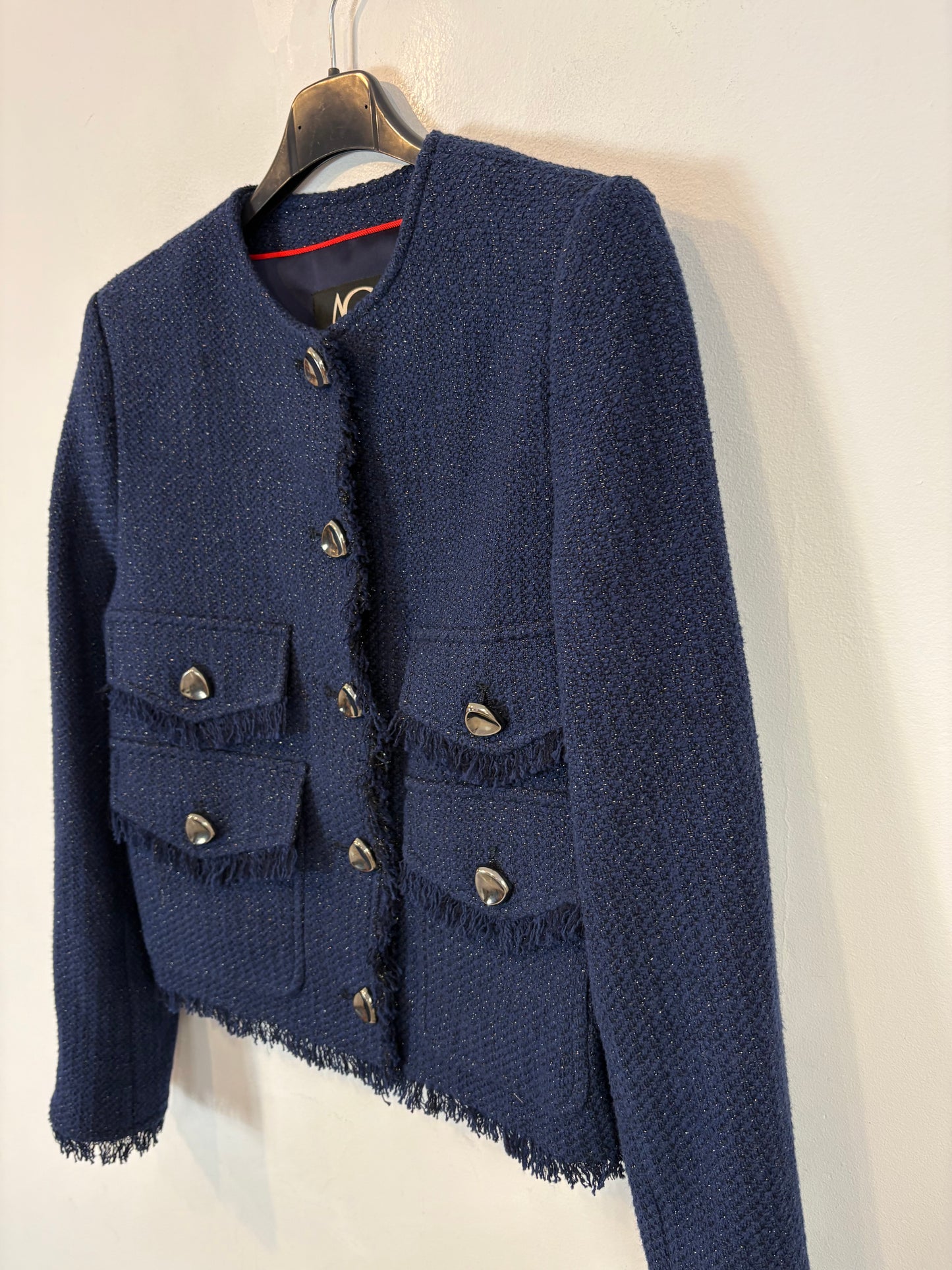AC by ALBA CONDE. Chaqueta azul tweed