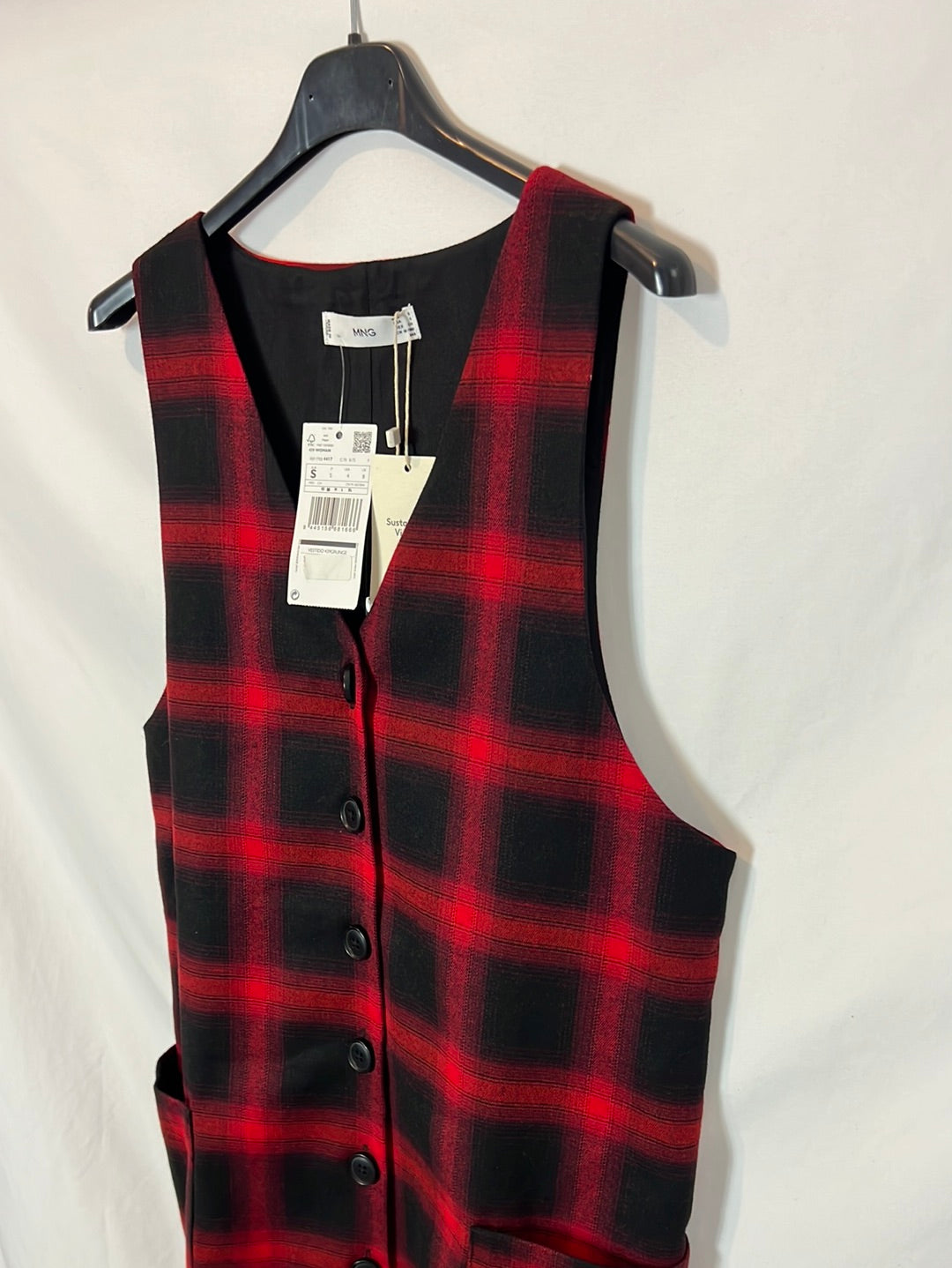 MANGO. Checked dress/vest. TS