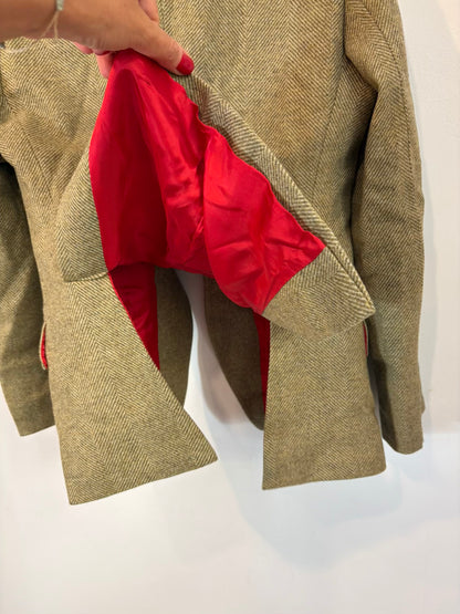 TBA. Blazer lana beige espiga