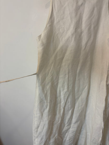 SON FINISTRA. Chaleco lino blanco