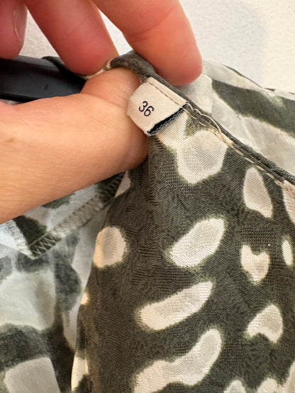 ROHÉ. Vestido estampado verde TU(S)