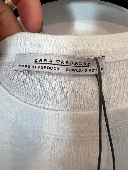 ZARA. Vestido gris doble capa. T S