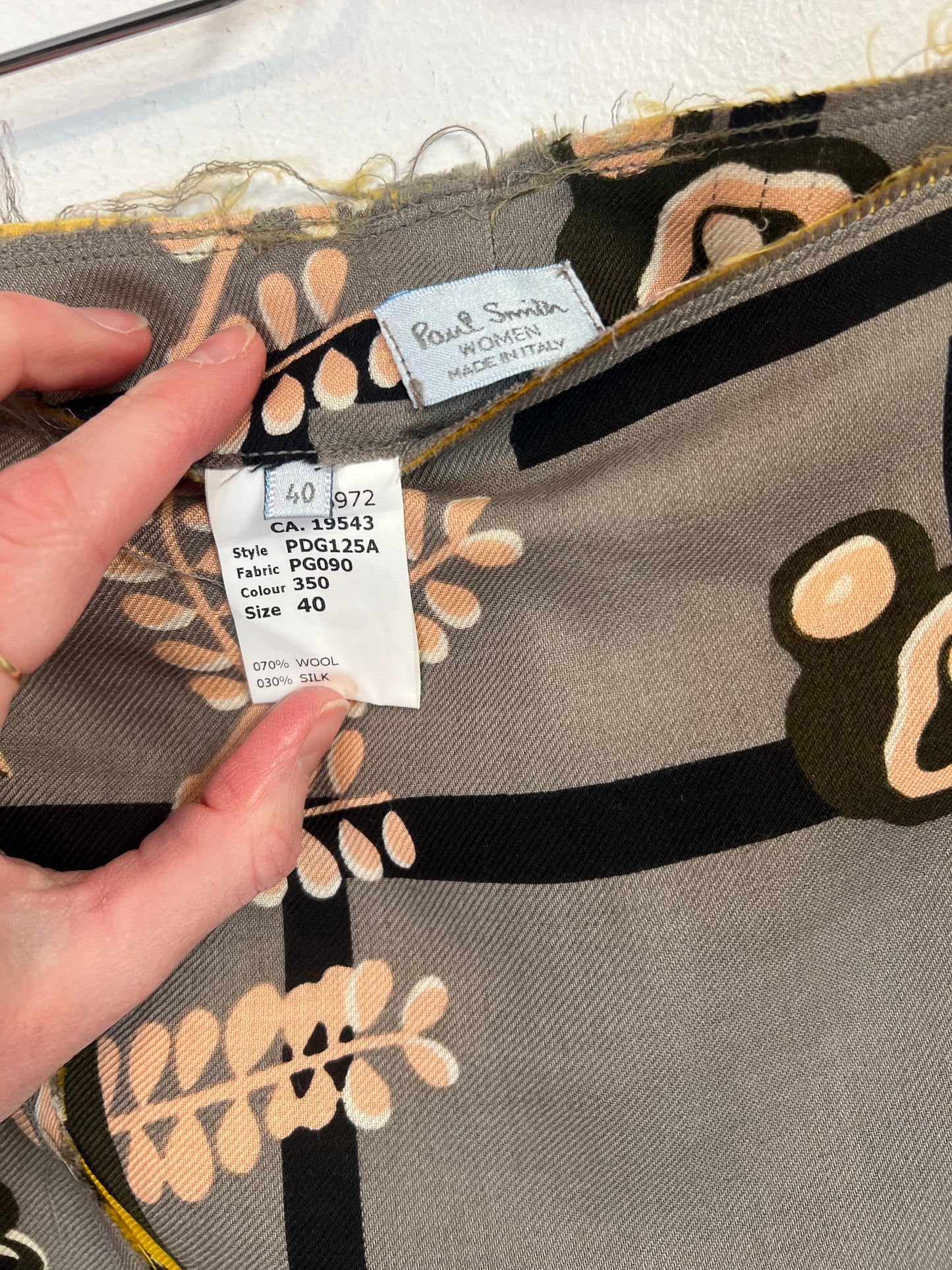 PAUL SMITH. Falda estampado con lana. T 40 (S)