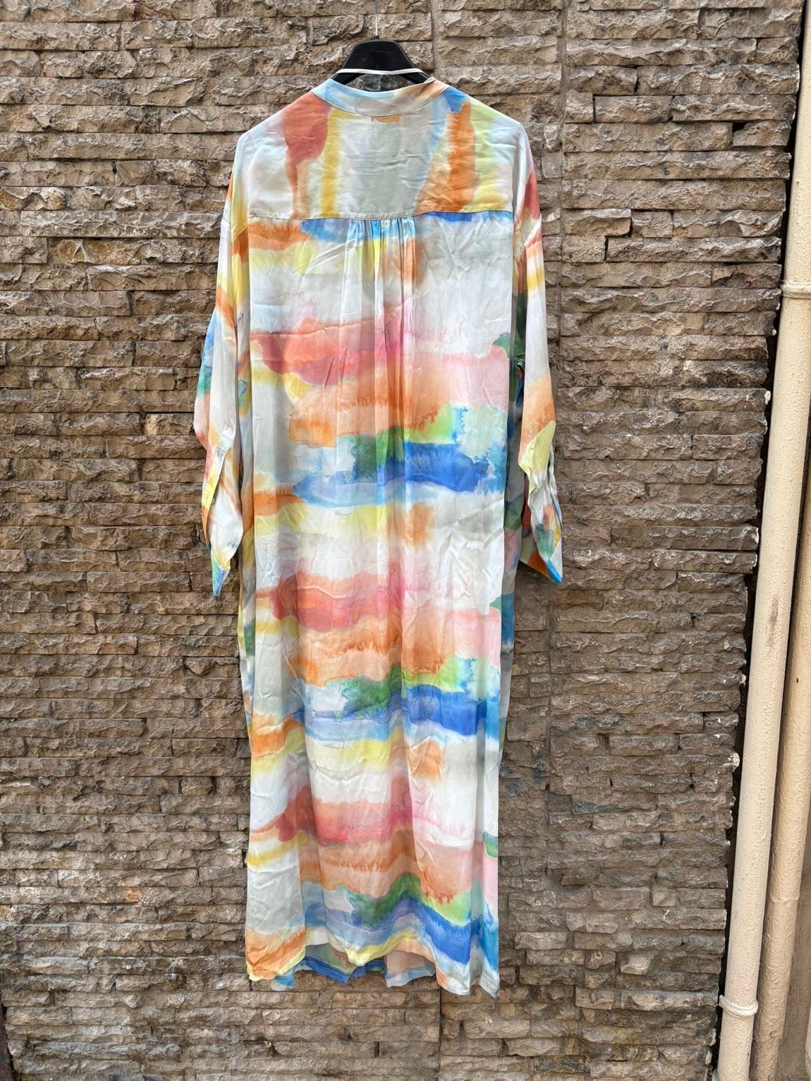 BIMBA Y LOLA. Vestido largo camisero multicolor