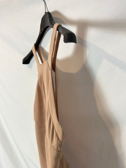 MANGO. Nude halterneck dress. Size XS