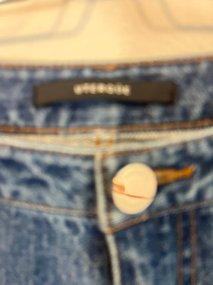 UTERQÜE. Denim recto perlas. T 38