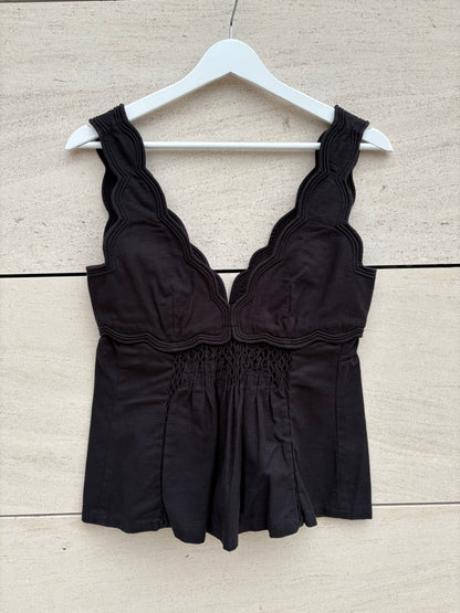 ISABEL MARANT. Top negro detalle tirantes