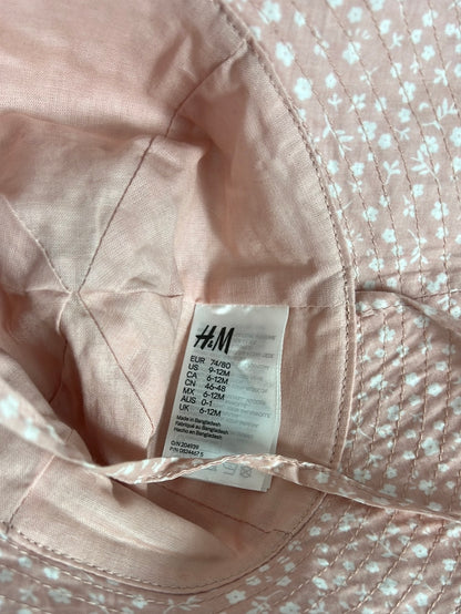 H&M. Bucket rosa flores T 6-12  meses