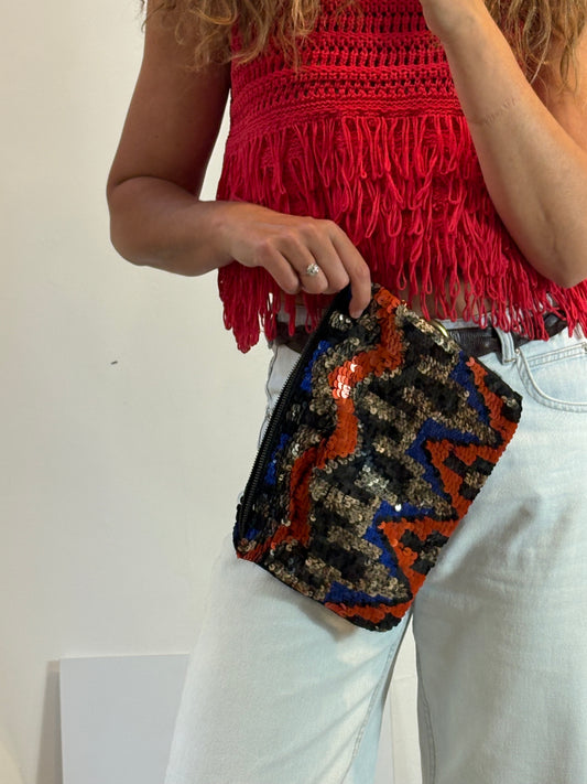 SÉZANE. Multicolored raffia bag