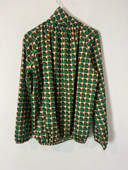 OTRAS. Blusa estampado retro lazada. T M