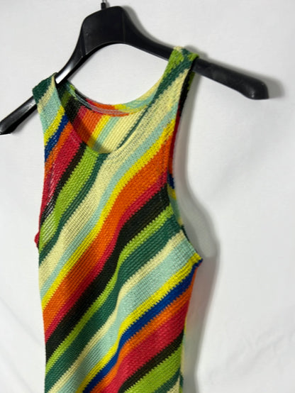 OTHERS. Asymmetrical striped dress Ts