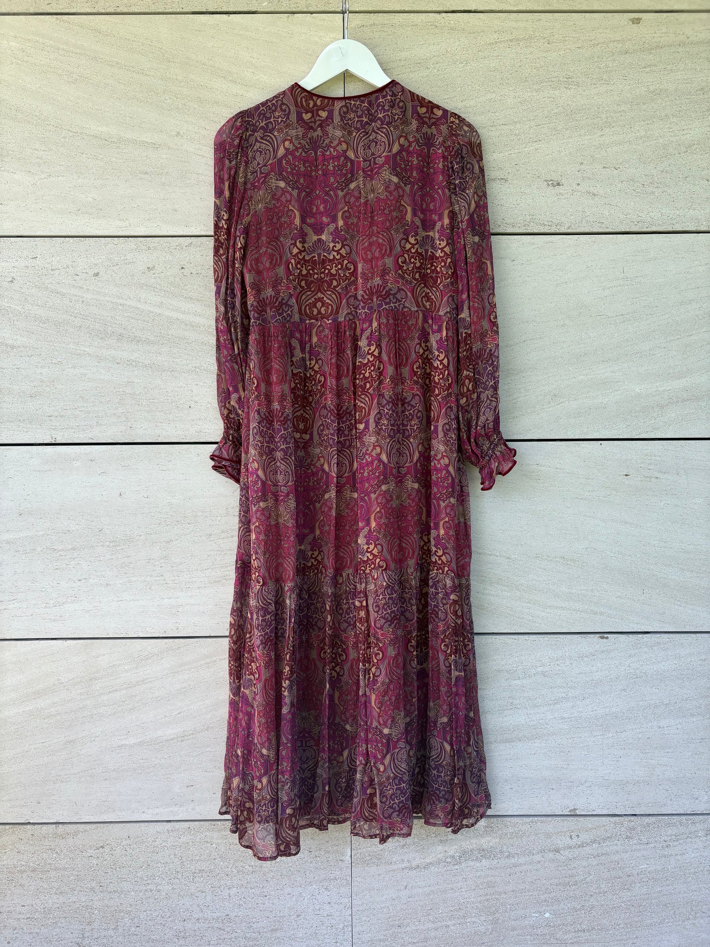 LLOYD´S. Vestido largo vaporoso estampado