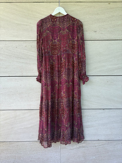 LLOYD´S. Vestido largo vaporoso estampado