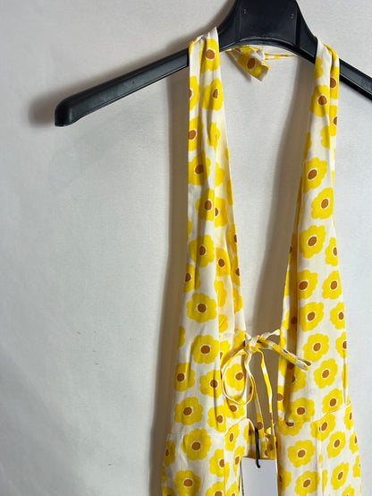 REVE. Floral midi dress with neckline detail. TS