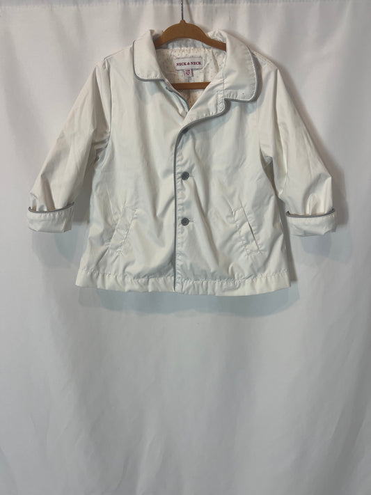 NECK&NECK. Chaqueta blanca  textura. T 12 meses