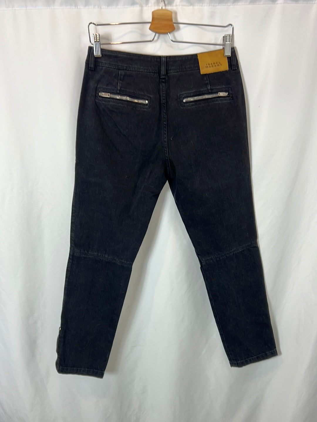 ISABEL MARANT. Black denim trousers with pockets, size 36