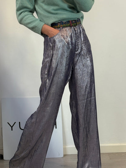 INTROPIA. Pantalón fluido brillo