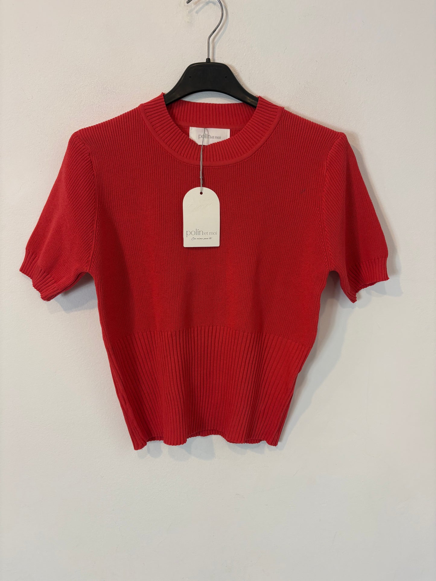 POLÍN ET MOI. Top punto rojo