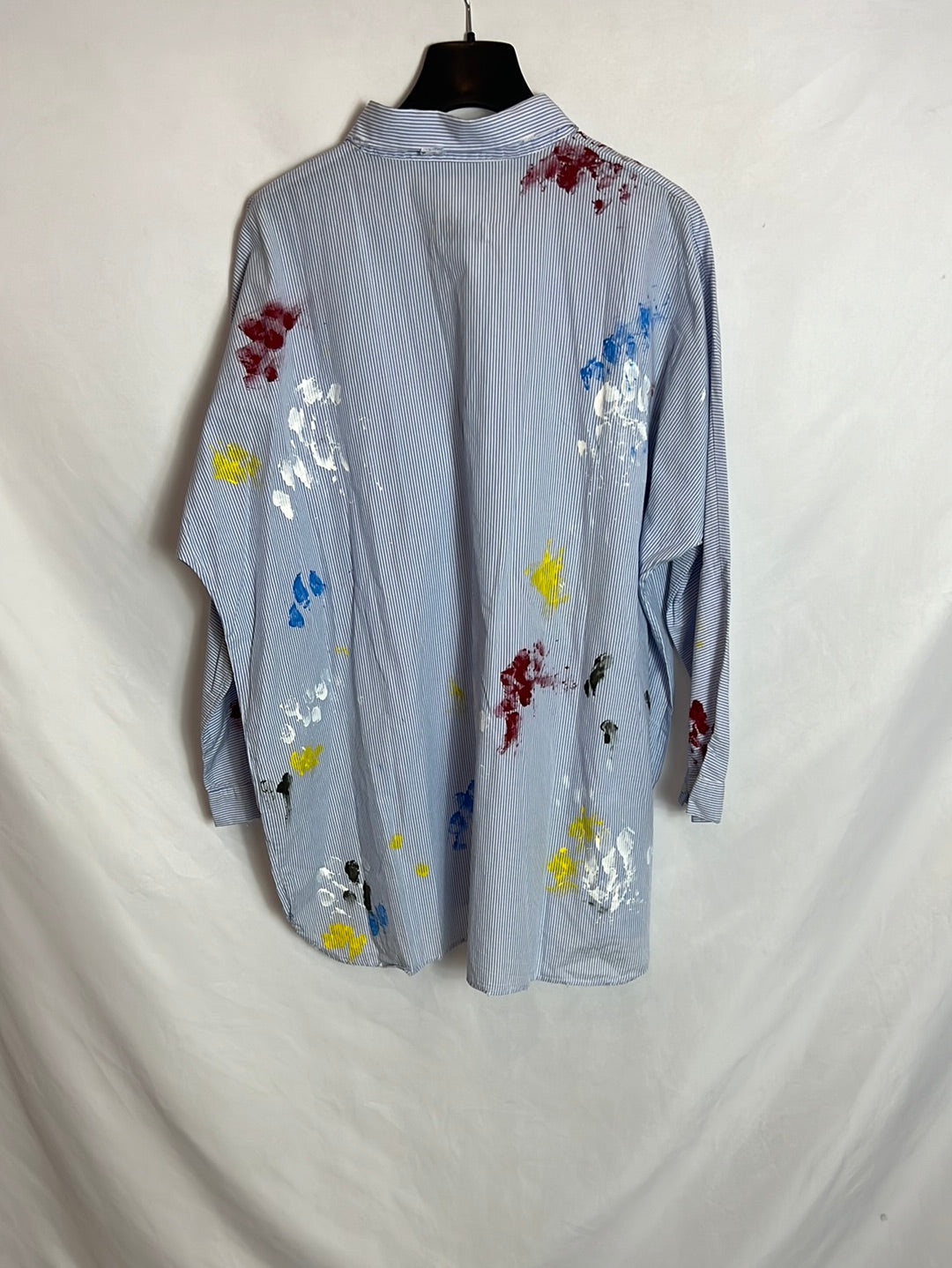 ZARA. Camisa pintura rayas T.m