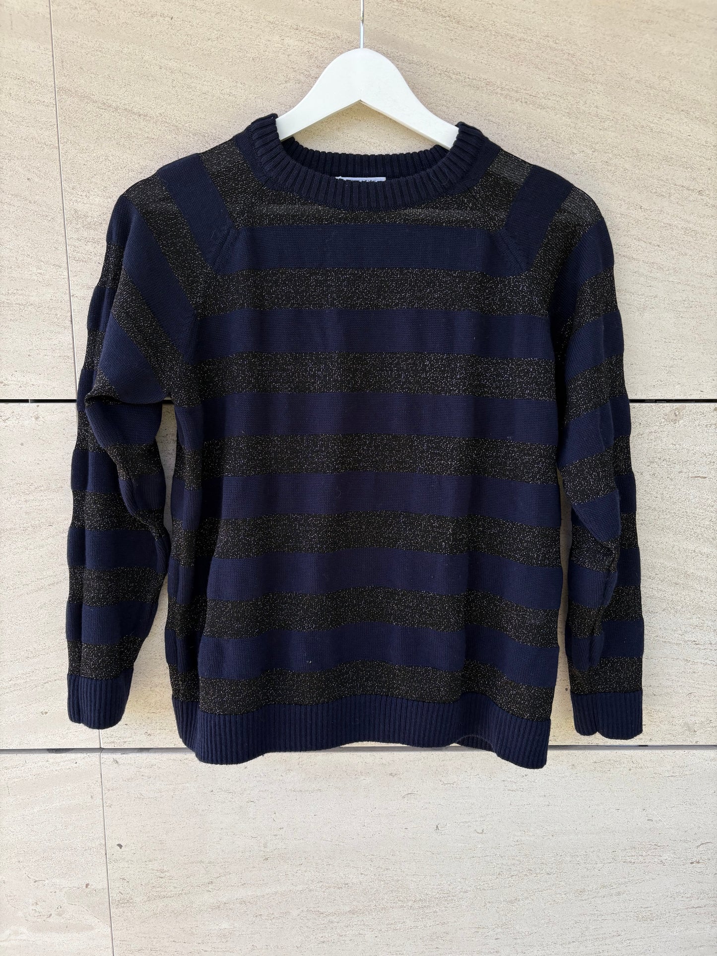 MYSULAFISH. Jersey azul y negro con lana