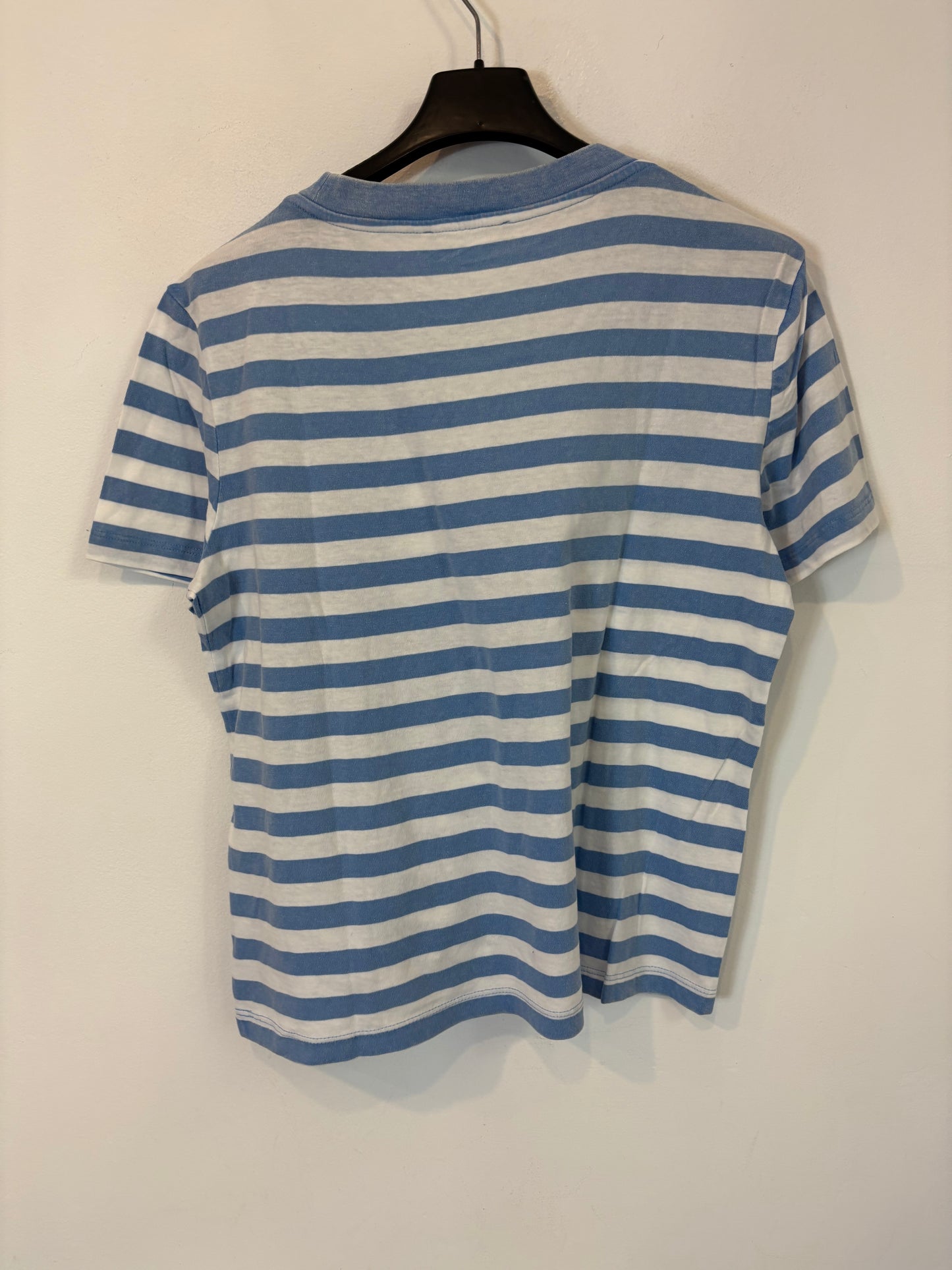 ZARA. Camiseta azul rayas. T M