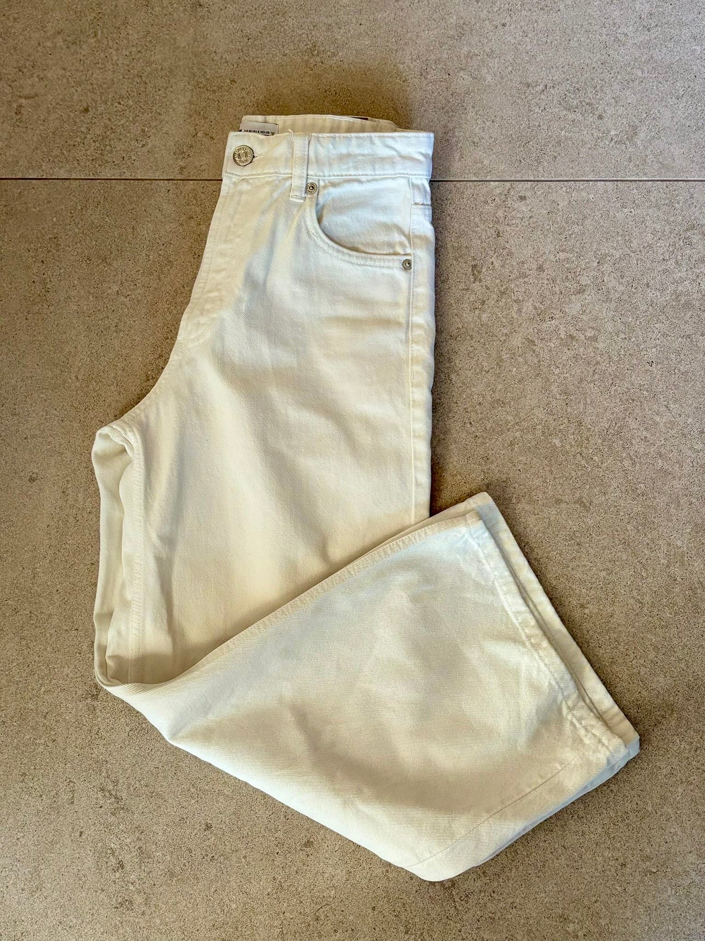 ZARA. Denim color crudo cropped