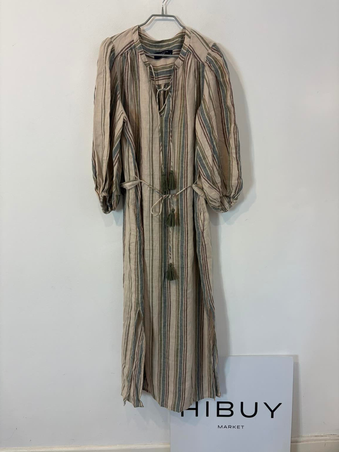 LLOYD´S. Vestido lago lino rayas