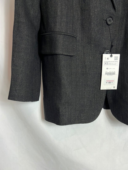 ZARA. Heathered grey blazer. Size XS