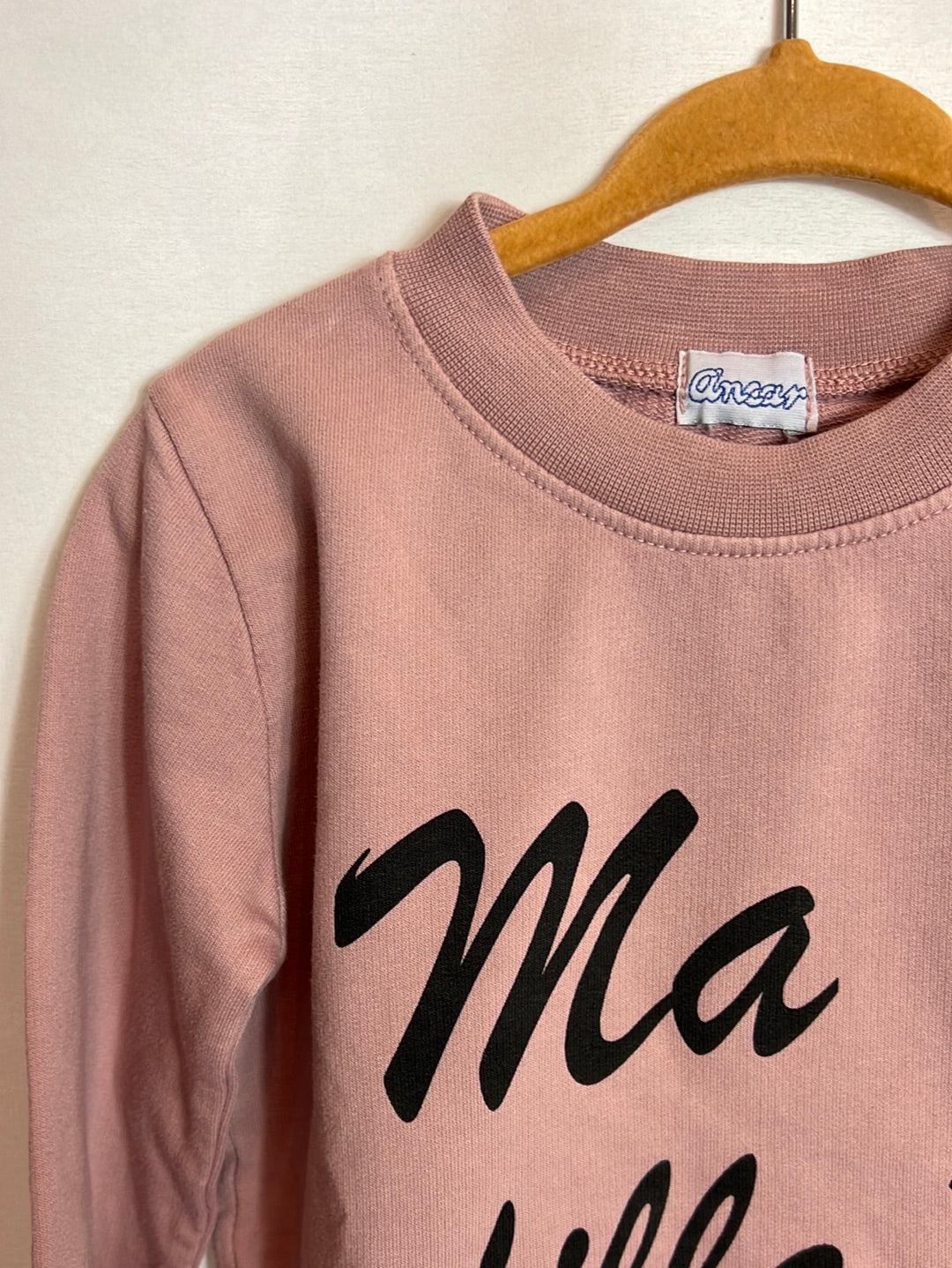 ANCAR. Pink ballerina sweatshirt. Size 2 years.